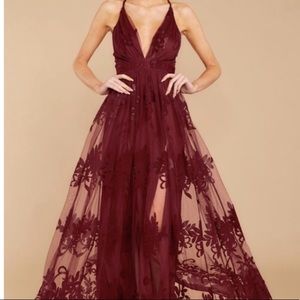 Burgundy maxi dress